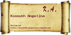 Kossuth Angelina névjegykártya